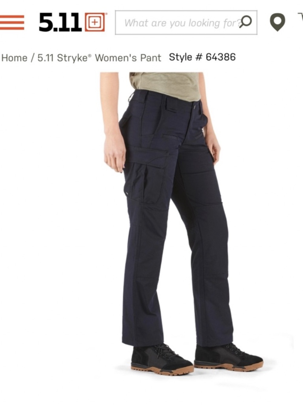 5.11 Stryke Women’s Tactical Cargo Pants - black size 14